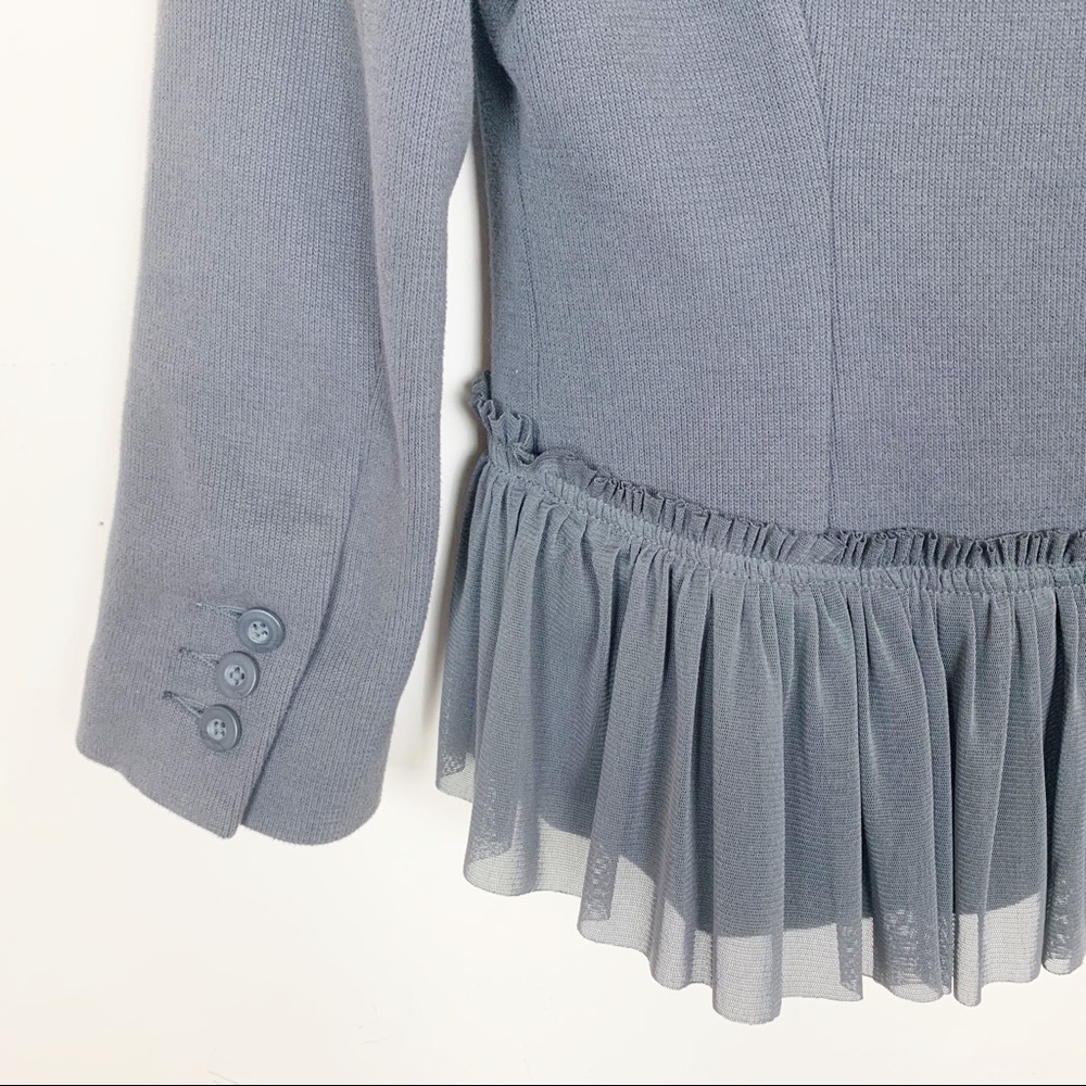 Free People Cropped Ruffle Corset Jacket Size 4 - Picture 6 of 8